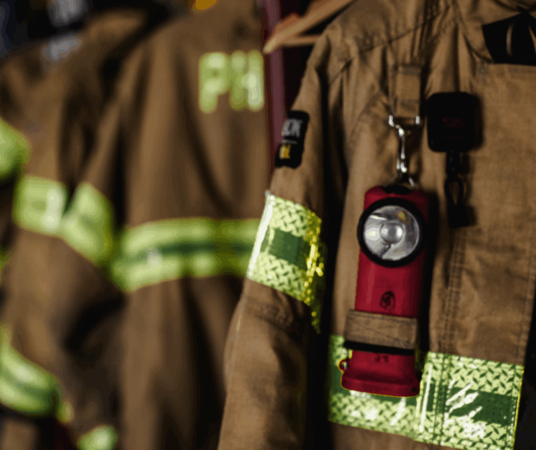 Protection Clothes of a Fire Captain in California